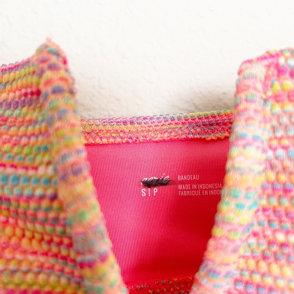 Aerie multi color bandeau swim top small - Picture 5 of 8